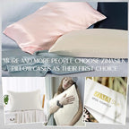 ZIMASILK 100% Pure Mulberry Silk Pillowcase for Hair and Skin Health,Soft and Smooth,Both Sides Premium Grade 6A Silk,600 Thread Count,with Hidden Zipper,1pc (King 20''x36'',Ivory)