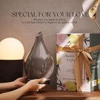 Porseme 280ml Essential Oil Diffuser Glass Color Changing Aroma Air Diffusers Aromatherapy Ultrasonic Cool Mist Humidifier 7 Running Hours Waterless Auto-Off for Sleeping, Yoga, Office (Pure Grey)