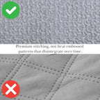 Southshore Fine Living, Inc. Farmhouse Bedspread, Full Size Quilt Set, Queen Coverlet, Light Weight Quilt, 3-Piece Set Geometric Bedding with Two Matching Pillow Shams, Full/Queen, Reversible Grey