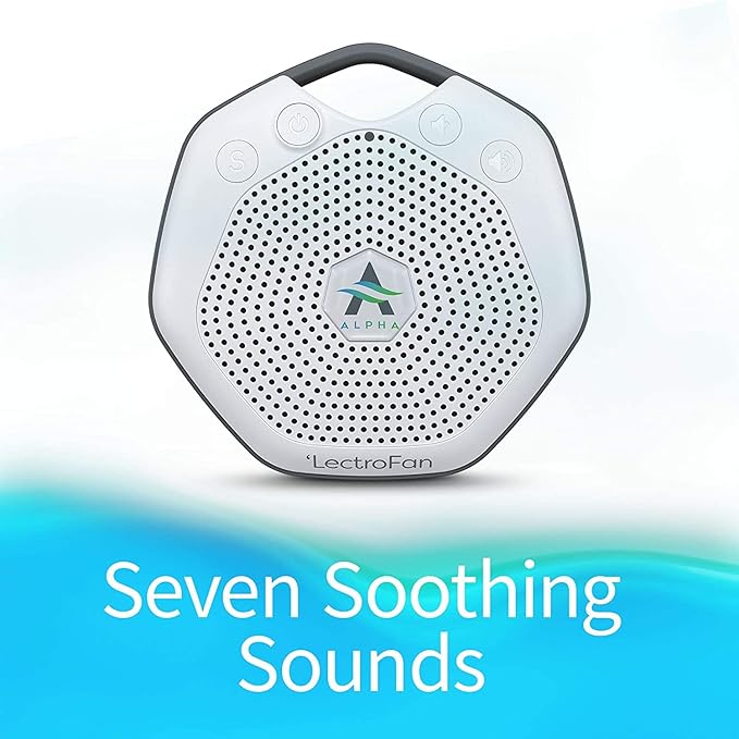 LectroFan Alpha Guaranteed Non-Looping Sleep Sound Machine for Sleeping Babies Toddlers, White Noise Machine for Adults, 7 Relaxing Sounds for Baby - Alpha White (Renewed)