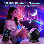 Northern Lights Projector Birthday Gifts for Him Galaxy Projector for Bedroom, 300+Colors Modes Aurora Light,15White Noise Sound Machine &Bluetooth Star Projector Galaxy Lights, Remote,Gifts for Boy