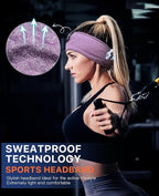 Perytong 2-Pack Sleeping Headphones, Headband Headphones with Ultra-Thin HD Stereo Speaker, Bluetooth Headband for Sports, Workouts, Insomnia, Yoga, Air Travel, Meditation