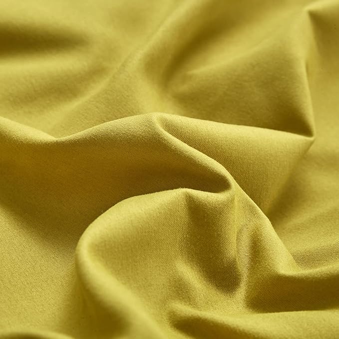 CLOTHKNOW Moss Green Queen Comforter Set Chartreuse Bedding Comforter Sets Green Yellow Queen Comforter Yellownish Green Comforter with 2 x Pillow Cases