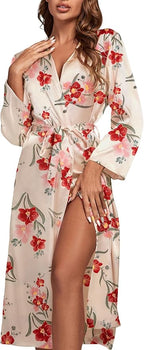 OPOIPIN Women's 3 Piece Pajama Set Sexy Cami Top and Shorts with Robe Sleepwear Loungewear Set