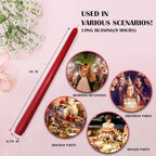 12-Pack Red Taper Candles, 10 Inch Unscented Dripless Candlesticks, Long-Lasting Burn Time of 7-8 Hours, Perfect for Christmas Home Décor Wedding Dinner