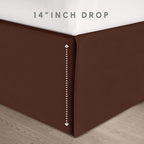 Elegant Comfort 8-Piece Pinch Pleated Comforter Set -All Season Complete Bed in a Bag, Includes 4pc Smart Sheet Set, Bed Skirt, Comforter, Matching Pillowcases and Shams, Twin/Twin XL, Chocolate Brown