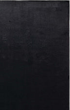 SAFAVIEH Washable Rug Faux Rabbit Fur Shag Collection - 5' x 7', Black, Slip Resistant & Easy Cleaning, Ideal for Living Room, Bedroom, Kids Playroom, Nursery, Dining Space (FRF100Z)