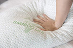 Elif Queen Size Pillows for Sleeping, Set of 2 – Cooling Shredded Memory Foam Pillow with Removable Cover for Back, Stomach & Side Sleepers, Rayon Derived from Bamboo, Queen (2 Pack)