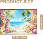 Tropical Flowers Area Rug 2x3 ft Entry Rug Washable Boho Rugs Non Slip Low Pile Floral Door Mat Small Carpet for Bedroom, Bedside, Kids Room, Office, Dining Room