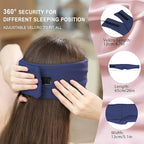 LC-dolida Sleep Mask with Bluetooth Headphones, Ice Silk Sleep Headphones with Bluetooth 5.4, Total Blackout Eye Mask for Sleeping, Sleep Soft Mask for Women Men, All Night Sleep, Travel(Navy)