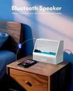 Sunrise Alarm Clock with Sound Machine, Sunlight Alarm Clock with 10 Scene Simulations for Sleep, 12 White Noise Sound Machine with Bluetooth Speaker