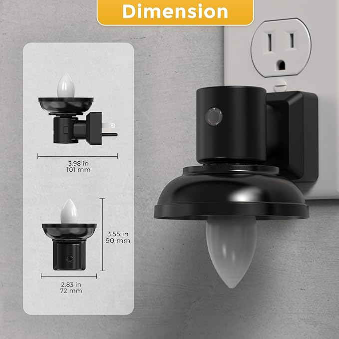 L LOHAS LED Night Light, 2 Pack Night Lights Plug into Wall, 3000K Warm White, Farmhouse Barn Plug in Light with Dusk to Dawn Sensor, for Bedroom, Bathroom, Kitchen, Hallway