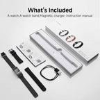 Smart Bracelet, Subscription-Free 24/7 Health Tracking, Heart Rate, SpO2, HRV & Sleep Tracker with IPX8 Waterproof, Wearable Activity & Fitness Tracker, 7-Day Battery, 2 Bands (Black)