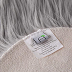Ashler Faux Fur Rug, Fluffy Shaggy Area Rug Ultra Soft 3 x 3 Feet Round Fur Rug, Grey Fuzzy Rug Machine Washable Shag Rug, Nursery Decor Throw Rugs for Bedroom, Kids Room, Living Room