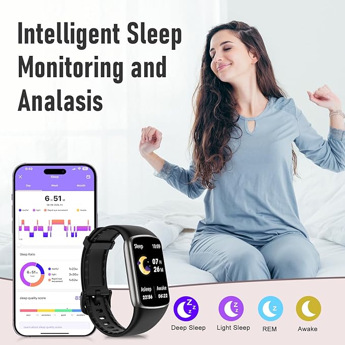 Zeacool Fitness Tracker with 24/7 Heart Rate, Blood Oxygen Sleep Monitor, 123 Sports Modes Calories Smart Watch,IP68 Waterproof Step Counter Activity Trackers Health Pedometer for Women Men