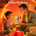 XEBKOR Astronaut Sunset Lamp Projector - 720° Magnetic Rotating RGB LED Night Light, 16M Colors Smart APP Control, Aesthetic Room Decor & Mood Lighting, Unique Space Gifts for Kids Teen Girls Adults