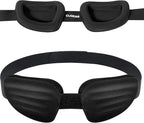 CLOZIA Sleep Mask for Men Women, Adjustable Sleeping Eye Mask, 100% Blocking Eye Masks for Sleep, Soft Comfortable for Travel & Shift Work,Black