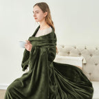 BEDELITE Fleece Blanket Olive Green Throw Blankets for Couch & Bed, Luxury Plush Cozy Fuzzy Blanket 50x60 inches, Super Soft Warm Lightweight Throw Blanket for Travel Camping