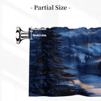 Majestic Night Train in Snowy Mountains Curtain Valance Peach Skin Velvet Printed Window Valance with Rod Pocket Light Filtering for Kitchen Bathroom 54x18in