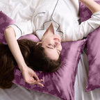 ZIMASILK 100% Pure Mulberry Silk Pillowcase for Hair and Skin Health, Soft and Smooth, Both Sides Premium Grade 6A Silk, 600 Thread Count, with Hidden Zipper, 1pc (King 20"x36", Dark Mauve)