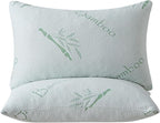 Memory Foam Pillows Queen Size set of 2, Shredded Memory Foam Bed Pillow for Sleeping, Adjustable Fluffy Pillow with Cooling Breathable Cover for All Sleepers, Hotel Quality Rest Pillow Queen 2 Pack