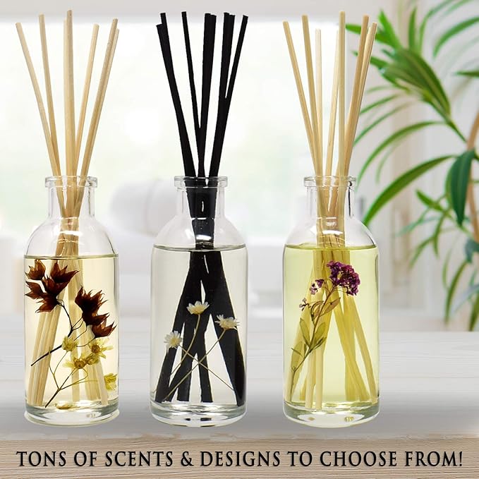 Urban Naturals Citrus Bliss Mandarin Orange & Grapefruit Essential Oil Reed Diffuser w/Real Orange! | Fresh Home Fragrance