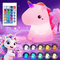 Mubarek Cute Lamps,【16 Colors】 Unicorn Bedroom Decor for Girls,Tap 2 Lightness Baby Night Light,Last 10H Portable Unicorn Lamp,Soft & Safe Nursery Night Light,Gifts for Girls