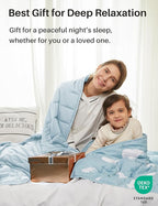 Weighted Idea Weighted Blanket for Adults (Light Blue,60"x80",20lbs) Cooling Breathable Heavy Blanket with Premium Glass Beads All-Season Soft Thick Comfort
