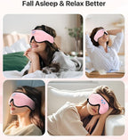 Sleep Headphones 3D Sleep Mask with Bluetooth 5.4 Headphones, Wireless Music Sleeping Eye Mask with Ultra-Thin HD Stereo Speakers for Side Sleepers, Adjustable Blackout & Noise Cancelling for Men