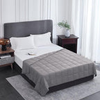 L'AGRATY Weighted Blanket - 60"x80" 25lbs Cooling Breathable Heavy Blanket Microfiber Material with Glass Beads for Adult All-Season Summer Fall Winter Soft Thick Comfort