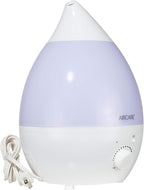 AIRCARE Aurora Ultrasonic Cool Mist Humidifier, Whisper-Quiet between 8-24 hours, Seven Color LED Night Light, Essential Oil Tray and Automatic Shut-Off for Baby, Nursery or Bedroom (White, 1 gal)