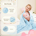 CuteKing Weighted Blanket - Weighted Blanket with Premium Glass Beads - Breathable Heavy Blanket for Comfortable Rest - Thick Blanket All Season (10lbs, 40"x60", Light Blue)