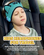 Kids Bluetooth Headband Headphones - Wireless & Wired 3.5mm Jack, Thin Speakers, Adjustable Comfort Fit, Perfect for Toddlers & Children - Home, School & Travel Essentials