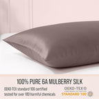 Bella Coterie Luxury Silk Pillowcase for Hair and Skin | 30 Momme | 100% Pure 6A Mulberry Silk | Super Soft | Perfectly Plush [Standard, Mocha]