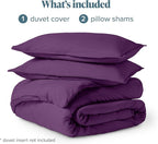 Bare Home Bedding Duvet Cover King Size - Premium 1800 Super Soft Collection - Lightweight, Cooling - Soft Breathable Bedding Duvet Cover (King, Plum)