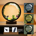 Runyangshi Forest Style Bedroom Night Light USB Port 3 Colours Dimming Mode Bedside Lamp Natural Clear Quartz Single Crystal Healing Crystal Night Lamp for Bedroom Office Home Decor Gift