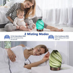 Essential Oil Diffuser Aromatherapy Diffuser -150ml Art Glass Aroma Diffuser for Home Ultrasonic Diffuser with Auto Shut-Off Protection,7 Colors Light for Home Office SPA Decor & Gift (Storm Cloud)