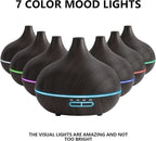 SACATR 550ml Oil Diffuser with 30x5 mL Essential Oils, Ultrasonic Technology, Remote Control for Home Office