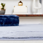 SAFAVIEH Faux Rabbit Fur Collection Accent Rug - 2' x 3', Light Grey, Solid Design, Machine Washable & Slip Resistant, Ideal for High Traffic Areas in Entryway, Living Room, Foyer, Bedroom (FRF976F)