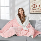 yescool Weighted Blanket for Adults (15 lbs, 60" x 80", Hot Pink) Heavy Blanket for Sleeping Perfect for 140-160 lbs, Queen Size Breathable Blanket with Premium Glass Bead, Machine Washable