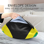 Satin Pillowcase for Hair and Skin, Jamaica Flag Silk Pillowcase Soft and Cozy Body Pillow Covers, Standard Size Satin Pillow Cases with Envelope Closure(20x26 Inch), 1PC