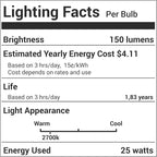 BlueStars 14-Pack E12 T20 25W Incandescent Bulbs Salt Lamp 120V 2700K Warm White Light 150lm for Himalayan Salt Lamps & Baskets, Scentsy Plug-in & Wax Warmers, Night Lights