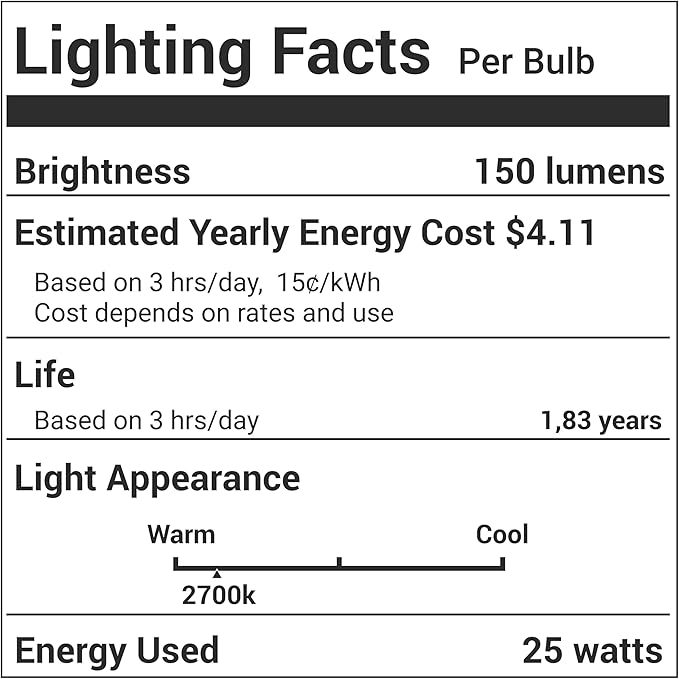 BlueStars 14-Pack E12 T20 25W Incandescent Bulbs Salt Lamp 120V 2700K Warm White Light 150lm for Himalayan Salt Lamps & Baskets, Scentsy Plug-in & Wax Warmers, Night Lights