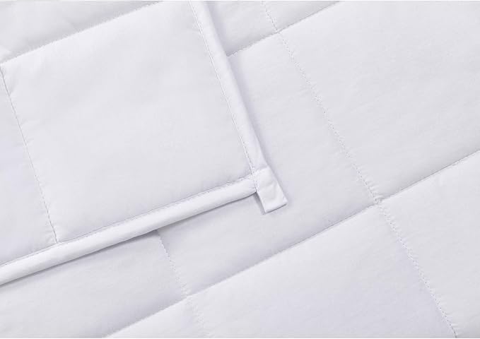 TONGDADA California King Size Weighted Blanket | 90''x108'',40lbs | Perfect for Couples,Designed for Heavy Weight Enthusiasts | Premium Cotton Material with Glass Beads | White