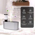Lecdura Waterless Diffuser for Essential Oil, Battery Operated Scent Air Aromatherapy Diffuser, Mini Aroma Diffusers with 3 Intermittent Mist Modes, Cycle Start for Home Office Bedroom - Silver