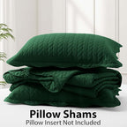 IR Imperial Rooms Twin Quilt Bedding Set (68” x 86”) - Bulk Pack of 10 Wholesale for Hotels, Guest Bedroom & Airbnbs - Lightweight Microfiber Reversible Embossed Quilts Bedspreads (Emerald)