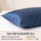 Bella Coterie Luxury Silk Pillowcase for Hair and Skin | 30 Momme | 100% Pure 6A Mulberry Silk | Super Soft | Perfectly Plush [King, Navy]