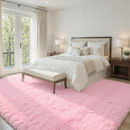 5x7 Area Rugs for Living Room Rug: Soft Fluffy Shag Light Pink Rugs for Bedroom, Non-Slip Large Fuzzy Plush Rug Indoor Floor Carpet for Nursery Kids Boys Girls Room, Dorms, Playroom, Modern Home Decor