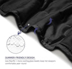 YnM Exclusive 50 lbs Weighted Blanket, Extra Heavy Cotton Bed Blanket for Two Persons, Ideal for Queen or King Bed (88x104 Inches, 50 Pounds, Black)