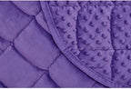 TONGDADA Weighted Lap Blanket 7lbs for Adult,Perfect for Relaxation, Lounging, Napping, Sleeping & Travel,Luxury Minky Weighted Body Blanket,Weighted Throw Blanket-Violet Minky Dot, 29" x 24"